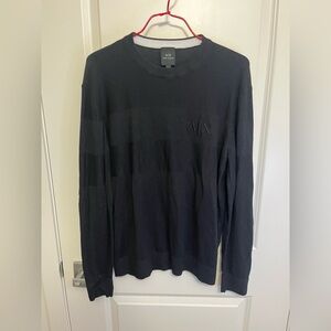 Armani Exchange Men's Black Knit Pullover in size L